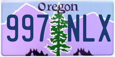 OR license plate 997NLX