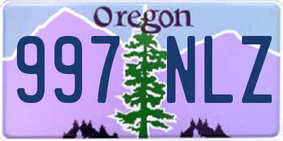 OR license plate 997NLZ