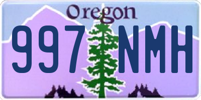 OR license plate 997NMH