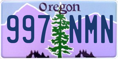 OR license plate 997NMN
