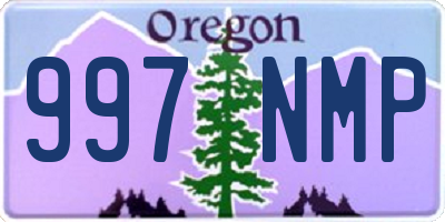OR license plate 997NMP