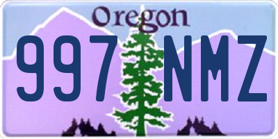 OR license plate 997NMZ