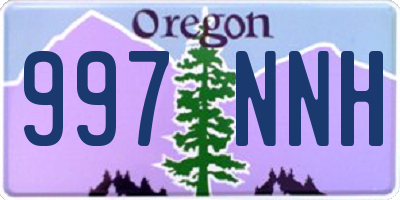 OR license plate 997NNH