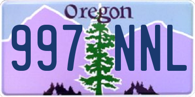 OR license plate 997NNL
