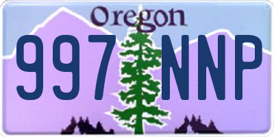 OR license plate 997NNP