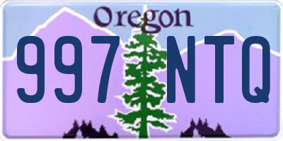 OR license plate 997NTQ