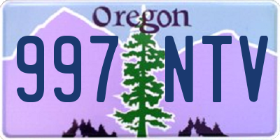 OR license plate 997NTV