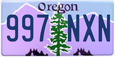 OR license plate 997NXN