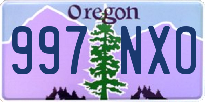 OR license plate 997NXO