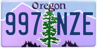 OR license plate 997NZE