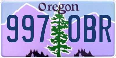 OR license plate 997OBR