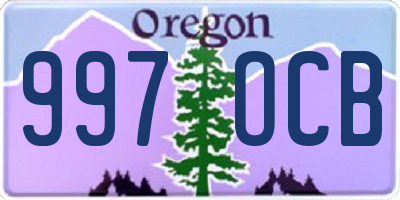 OR license plate 997OCB