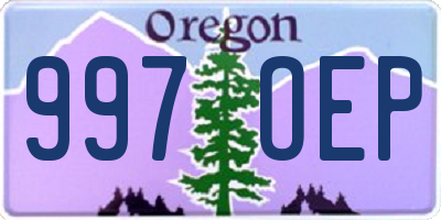 OR license plate 997OEP