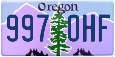 OR license plate 997OHF