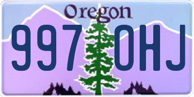 OR license plate 997OHJ