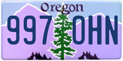 OR license plate 997OHN