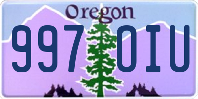 OR license plate 997OIU