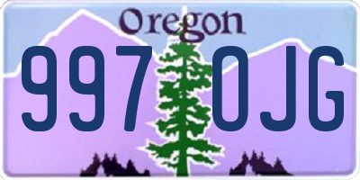 OR license plate 997OJG