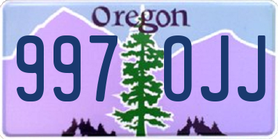 OR license plate 997OJJ