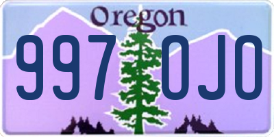 OR license plate 997OJO