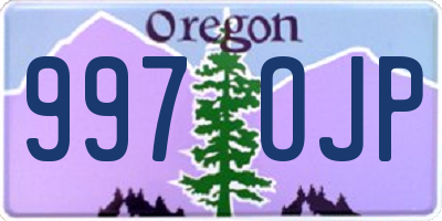 OR license plate 997OJP