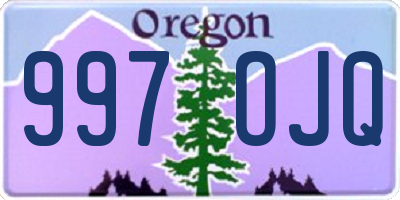 OR license plate 997OJQ