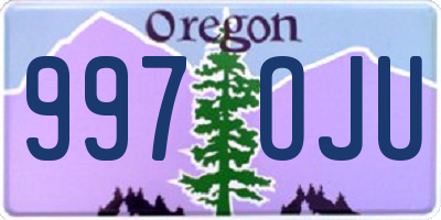 OR license plate 997OJU