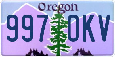 OR license plate 997OKV
