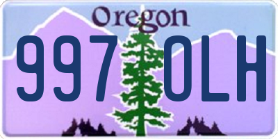 OR license plate 997OLH