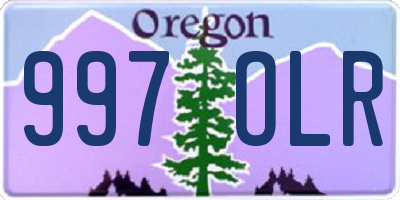 OR license plate 997OLR