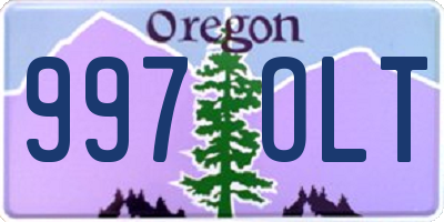 OR license plate 997OLT