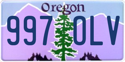 OR license plate 997OLV