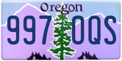 OR license plate 997OQS