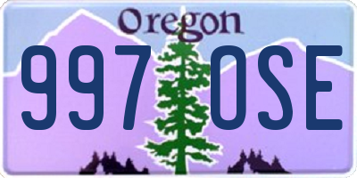 OR license plate 997OSE