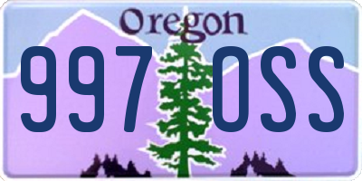 OR license plate 997OSS