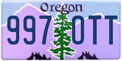 OR license plate 997OTT