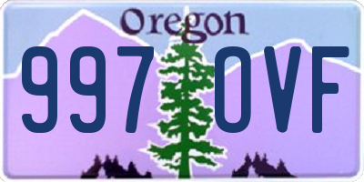 OR license plate 997OVF