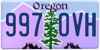 OR license plate 997OVH