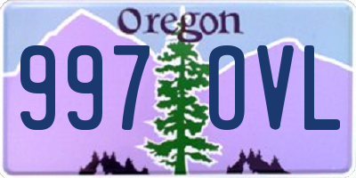 OR license plate 997OVL
