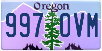 OR license plate 997OVM