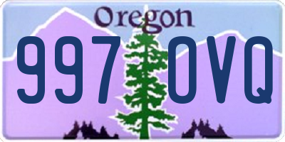 OR license plate 997OVQ