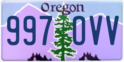 OR license plate 997OVV