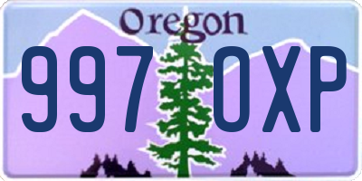OR license plate 997OXP