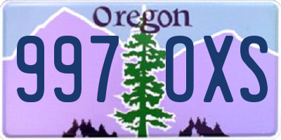 OR license plate 997OXS
