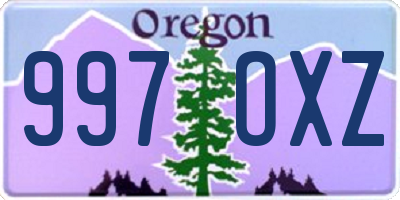 OR license plate 997OXZ