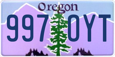 OR license plate 997OYT