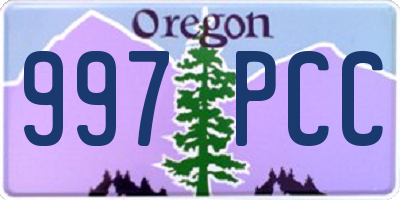 OR license plate 997PCC