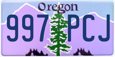 OR license plate 997PCJ
