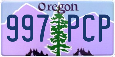 OR license plate 997PCP