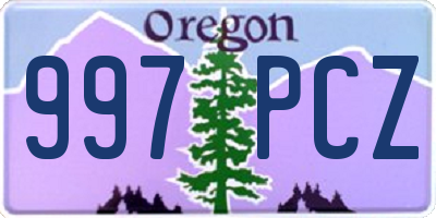 OR license plate 997PCZ